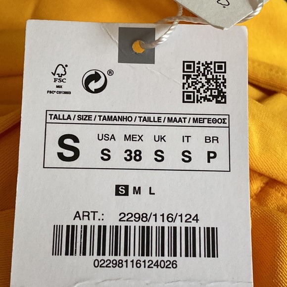 NWT. Zara Mustard/Golden Yellow Wide Leg Flowy Jumpsuit with Belt. Size S. - Picture 8 of 10